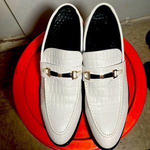 White leather shoes